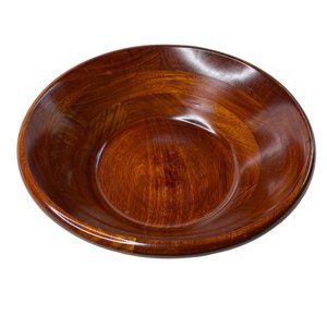 Julie Pomerantz Teak Wood Serving Fruit Bowl 12 in Vintage u